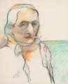 Rick Bartow, <em>Self</em>, Pastel, graphite on paper, 22 1/2 x 18 inches, 1984, Courtesy of the artist and Froelick Gallery, Portland, OR, © Rick Bartow