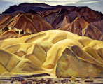 Helen Forbes, <em>Furnace Creek Wash</em>, oil on canvas, 24" x 30"