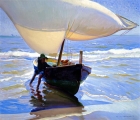 Arthur G. Rider, <em>The Spanish Boat</em>, oil on canvas, c. 1915, 35" x 41"