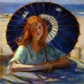 Donna Schuster, <em>On the Beach</em>, oil on canvas, 1917, 29" x 29"