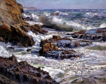 G. Gardner Symons, <em>Southern California Coast</em>, oil on canvas, 40.25" x 50"