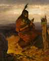 William Gilbert Gaul, <em>Indian Making Arrows</em>, oil on canvas, GM 0116.1230 