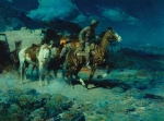 Frank Tenney Johnson, <em>Pony Express</em>, oil on canvas, 1924, GM 0127.1088