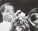 William P. Gottlieb, <em>Louis "Satchmo" Armstrong, 1901-1971</em>, Born New Orleans, Louisiana, gelatin silver print, 1947, © 2014 Louis Armstrong House Museum