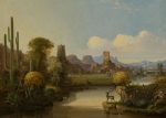 John Mix Stanley, <em>Chain of Spires Along the Gila</em>, 1855, Oil on canvas, Collection of Phoenix Art Museum; Museum purchase