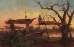 John Mix Stanley, <em>Chinook Burial Grounds</em>, 1869, Oil on canvas, Detroit Institute of Arts, Detroit Michigan; Gift of Mrs. Blanche Ferry Hooker, 1941 