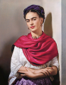Nickolas Muray<br>
<em>Classic Frida (with Magenta Rebozo)</em>, New York<br>
1939, Carbon print