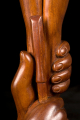 Willard Stone, <em>The Wood Carver</em>, detail, Cherry wood, 15 1/4 x 2 1/2 x 2 1/2 in., GM 1127.64