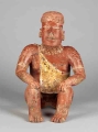"Warrior" figure, ca. 300 BCE – 300 CE, El Arenal style. Jalisco, Mexico, ceramic, slip, GM 54.3752