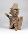 Male figure, Ixtlán del Río, Nayarit, Mexico, ceramic, slip/paint, GM 54.4065