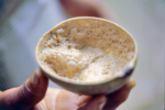 Mexicans and Mexican Americans sometimes mix corn, rice, and other ingredients with their chocolate (just like the Maya and Aztec) to make a
drink called atole (Ah TOLE ay).<br/>
Credit: © 2002 The Field Museum, Teresa Murray
