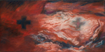 Kay WalkingStick, <em>Eternal Chaos / Eternal Calm</em>, 1993, Acrylic on canvas, 20.5 x 41 in., Collection of the artist, Photo: Lee Stalsworth, Fine Art through Photography, LLC, Courtesy American Federation of Arts