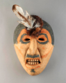 Cherokee mask<br/>
Wood, fur, feathers<br/>
GM 8427.1703