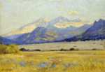 Charles Partridge Adams<br />
<em>Longs Peak & Mt. Meeker</em><br />
oil on canvas<br />
Collection of Gil Waldman and Christy Vezolles