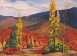 Stuart Walker<br />
<em>New Chama, New Mexico</em><br />
1932, oil on panel<br />
Collection of Gil Waldman and Christy Vezolles