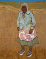 T. C. Cannon (1946–1978, Caddo/Kiowa), <em>Abbi of Bacabi</em>, 1978. Oil on canvas. Fred Jones Jr. Museum of Art, University of Oklahoma, Norman, Oklahoma. <br />© 2018 Estate of T. C. Cannon.
