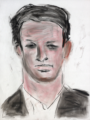 <em>Face Down<br>
Nick Riley</em><br>
A pastel portrait from Bob Dylan’s <em>Face Value</em> series. <br>
From the Jenny Norton and Bob Ramsey collection.