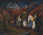 Gustavo Savin, <em>El Éxodo</em>, óleo en lienzo, 1943, GM 01.2025