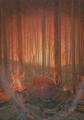 Michael Scott, <i>Fire Orb</i>, oil on canvas